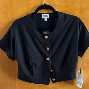 Unique vintage pumpkin blouse M BNWT